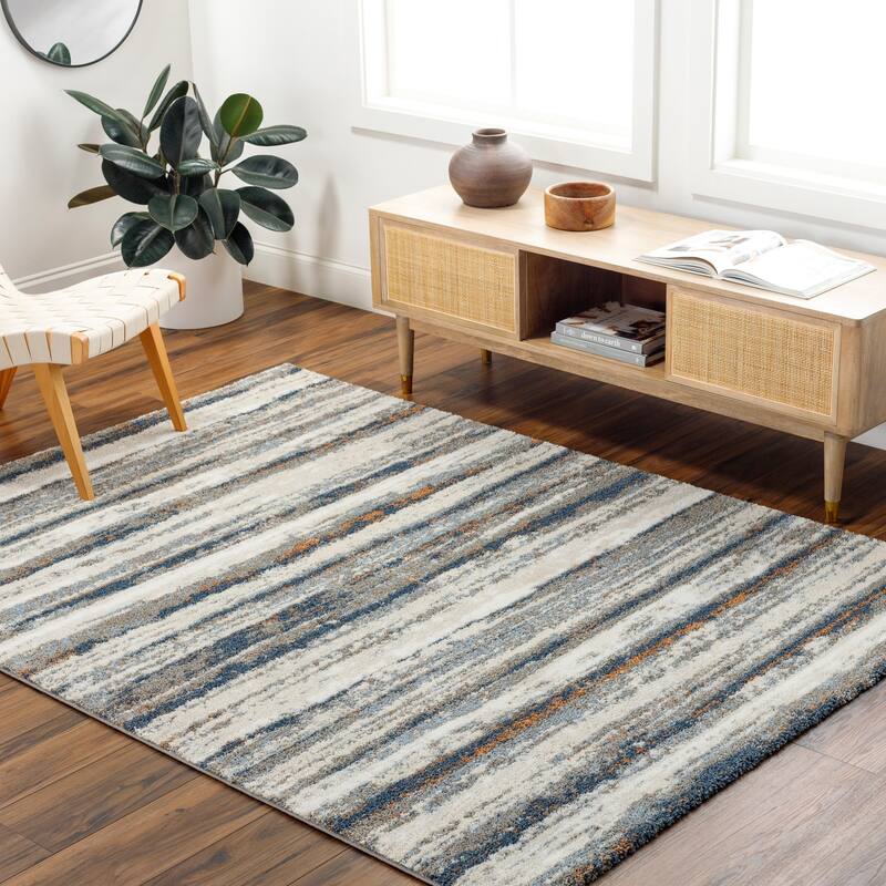 Wenger Global Area Rug - Blue/Gray - 5' 3" x 7'