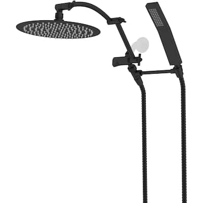 Metal 10'' Round Rainfall Shower Head, High Pressure Handheld Shower