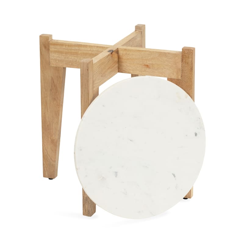 Kate and Laurel Icelyn Marble Side Table