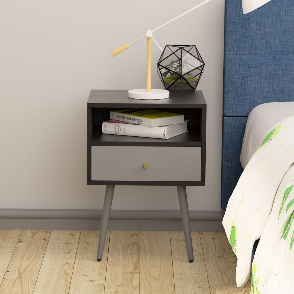 Williamspace Modern 1-drawer Storage Nightstand