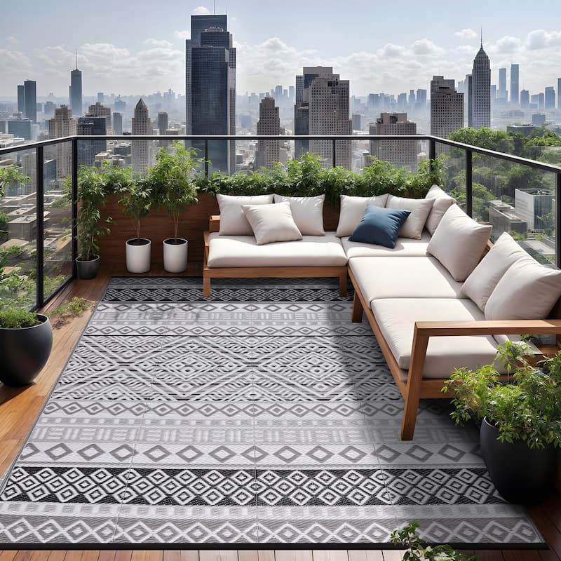 Beverly Rug Boho Outdoor Rug Waterproof for Patio, RV Camping