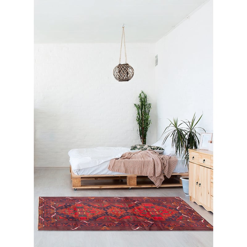 ECARPETGALLERY Hand-knotted Teimani Navy Wool Rug - 3'6 x 6'8
