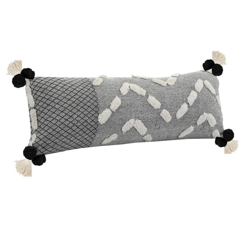Sevita Gray Zeal Pom Throw Pillow
