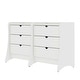 preview thumbnail 3 of 21, Manhattan Comfort Coney Mid-Century Modern 3-Drawer Dresser Set of 2