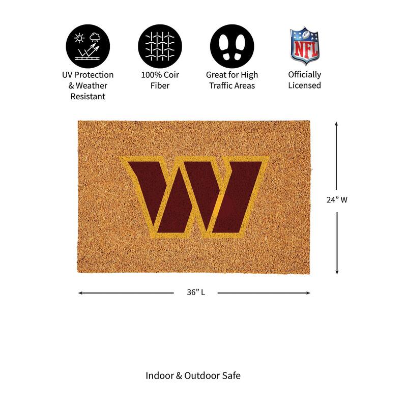 Washington Commanders Full Color Indoor/Outdoor Coir Mat