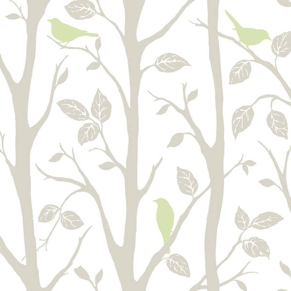 Shop Brewster Nu1655 30 3 4 Sf Grey And Green Sitting In A Tree