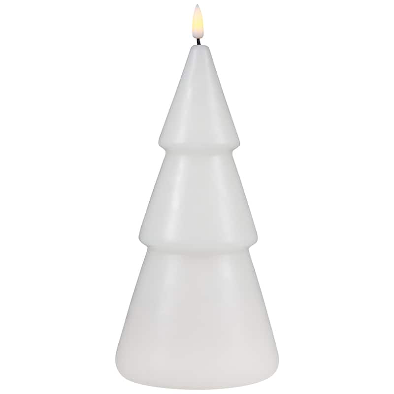 Flameless LED Flickering Christmas Tree Wax Candles - 10.5" - Set of 2