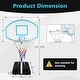 preview thumbnail 13 of 18, 3.1-4.7ft Outdoor Portable Poolside Swimming Pool Basketball Hoop System