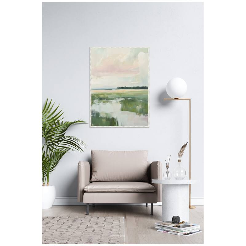 Kate and Laurel Sylvie Pastel Horizon I Framed Canvas by Amy Lighthall