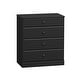 preview thumbnail 4 of 25, Bella 4-Drawer Dresser Deep Black
