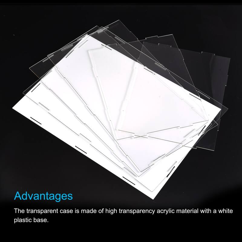 Display Case Box Acrylic Box Transparent Showcase 21x21x11cm for Collectibles