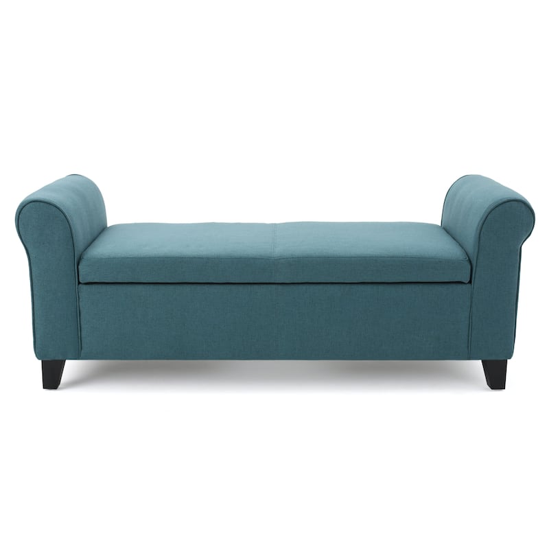 Hayes Upholstered Storage Ottoman Bench by Christopher Knight Home