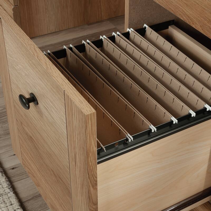 Engineered Wood Transitional Computer Desk Slide-Out Keyboard Tray