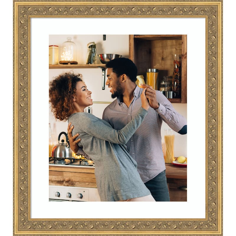 Carter Dark Gold Picture Frame, Photo Frame - 20x24 Matted to 16x20