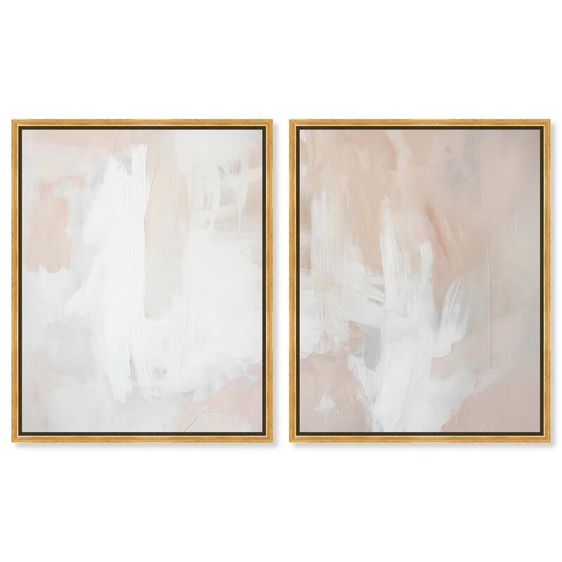 Opalescent Hues I Canvas Set of 2 by Art Remedy - 30" x 36" - Gold