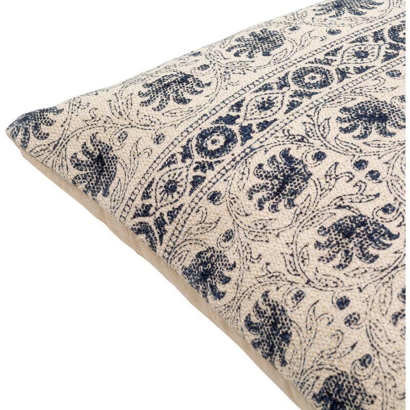 Livabliss Mikail Global Detailed Block Printed Throw Pillow