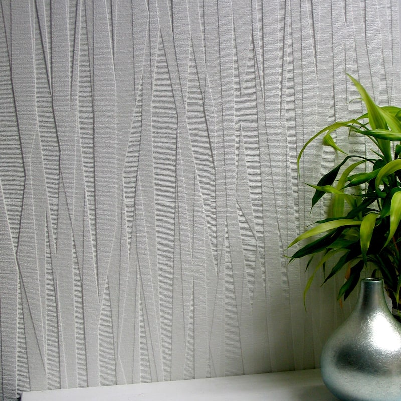 Geometric Fresno Folded Paper Paintable 33' L X 20.9 W Textured Vinyl Wallpaper