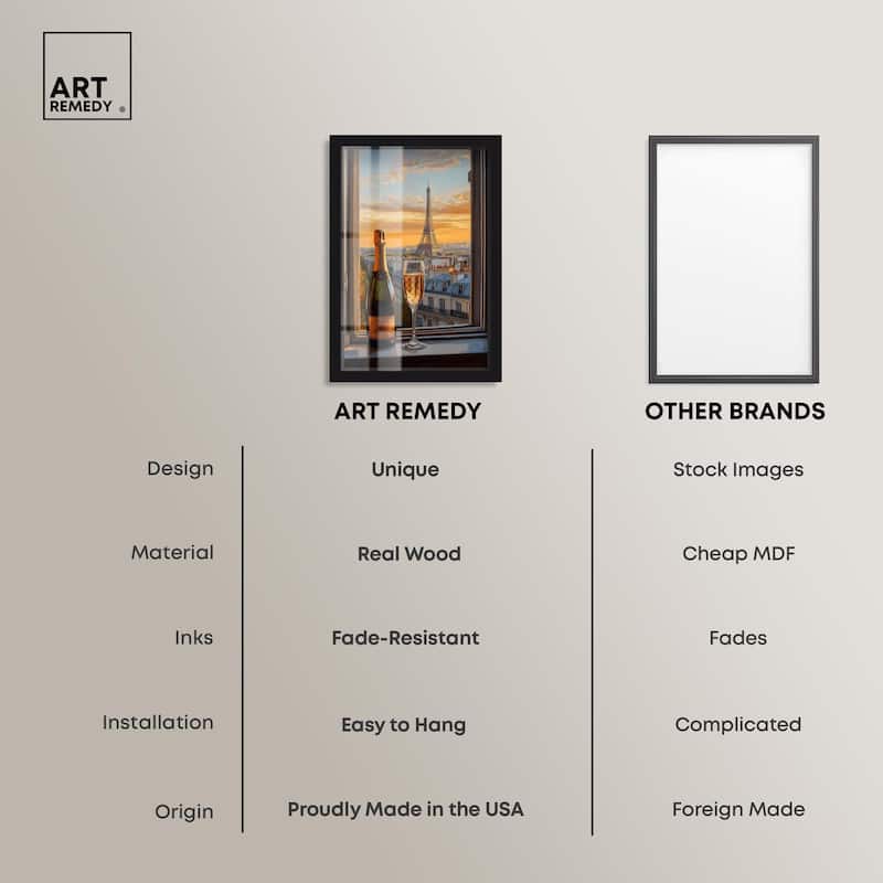 Classy Drink in Paris Shadowbox by Art Remedy