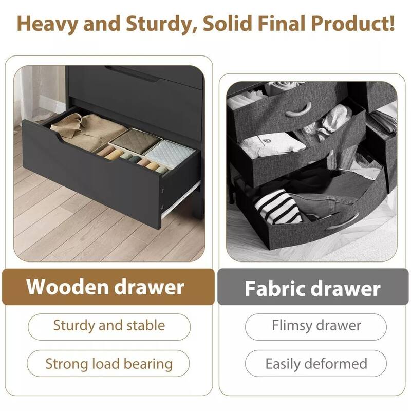 4/6 Drawer Dresser, Freestanding Storage Cabinet for Bedroom, Closet
