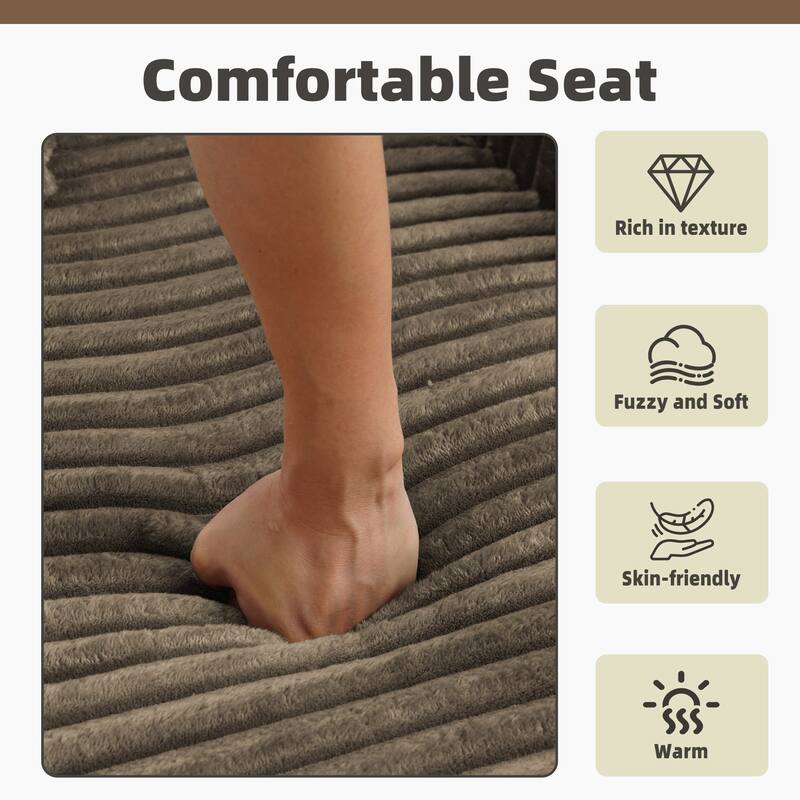 2 - Piece Upholstered Sectional Couch Sleeper Sofa L-Shape Chaise with Pillow