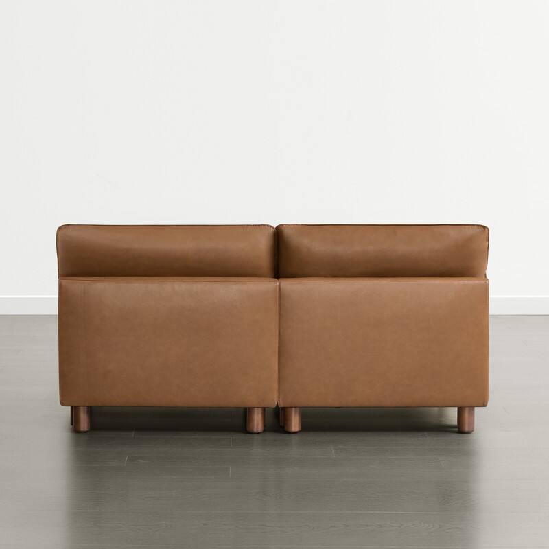 Spruce & Spring Modular Cloud Couch Sofa with Wood Legs for Living Room