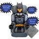 preview thumbnail 2 of 2, KidsEmbrace DC Comics Batman Caped Crusader High Back Booster Car Seat(No Harness-No Latch) Grey Blanket Included - Black/Grey