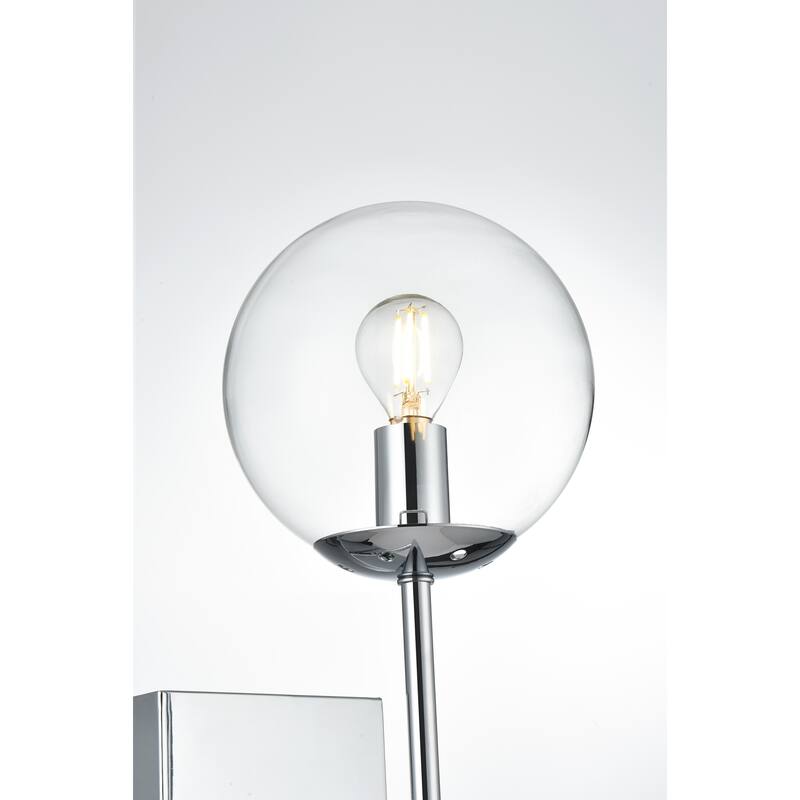Nina 2 Light Clear Glass Wall Sconce