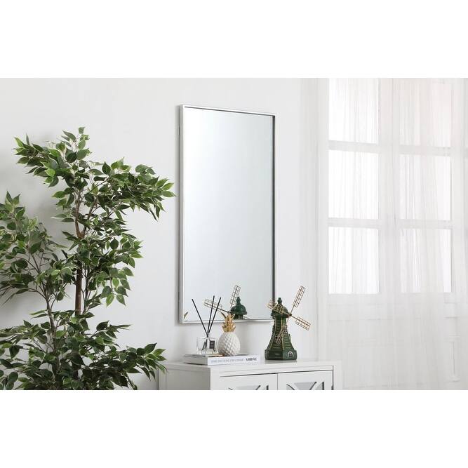 Elegant Lighting Eternity 36" x 20" Rectangular Beveled Metal Framed