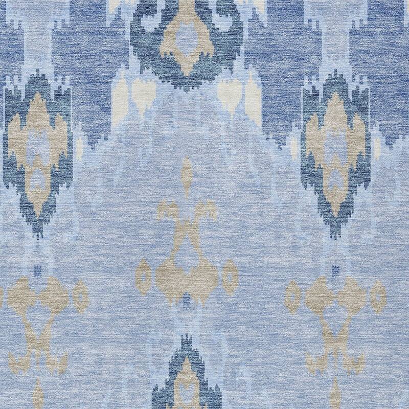 HomeRoots Ikat Transitional Rectangle Outdoor Rug