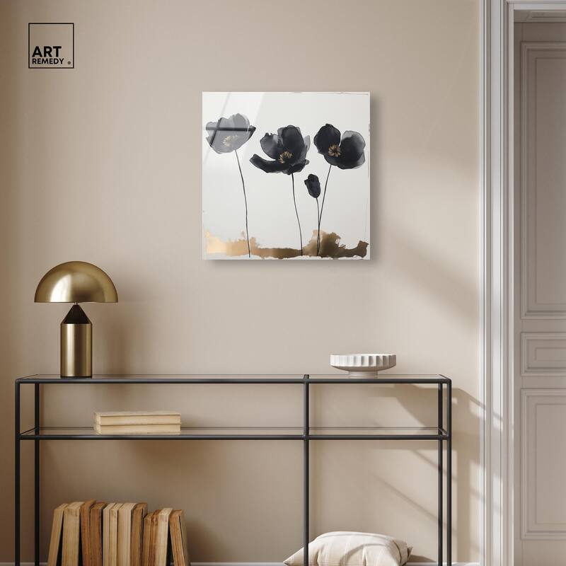 Nocturnal Flowers I Acrylic by Art Remedy, Ready to Hang