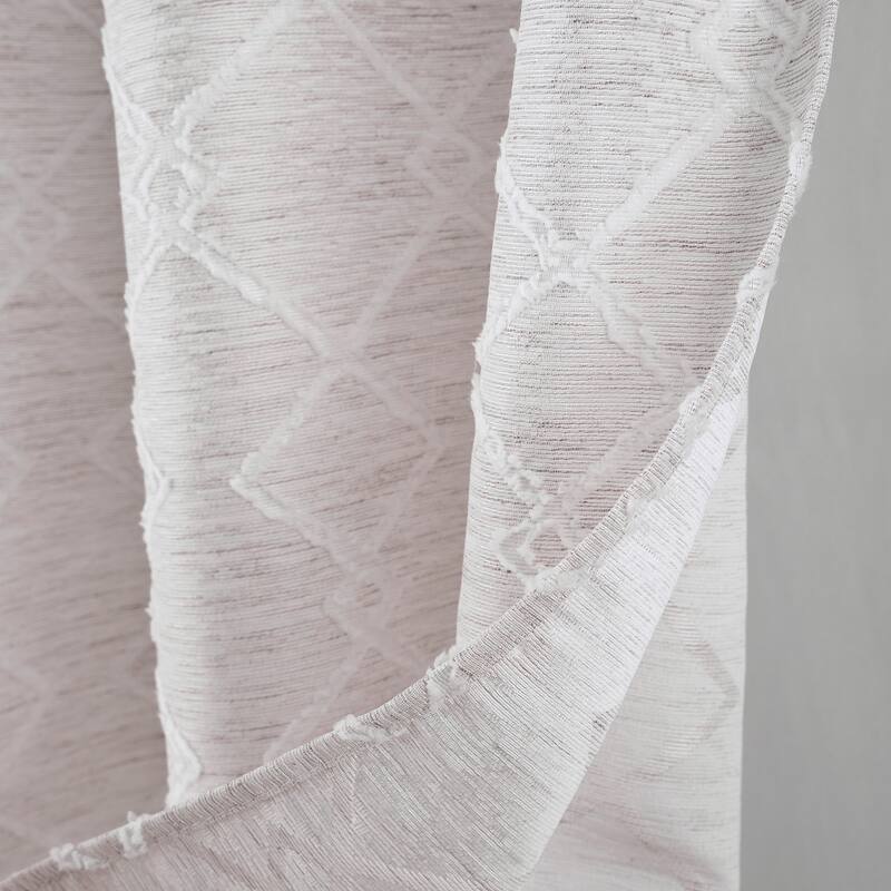Connor Geometric Woven Jacquard Window Curtain Panel