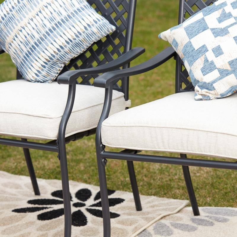 PATIO FESTIVAL 5-Piece Black Steel Outdoor Dining Set