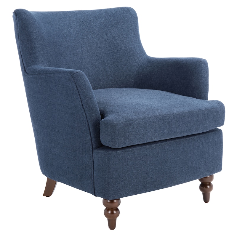 SAFAVIEH Nella Accent Chair - 31.1" W x 33.3" L x 34.4" H - 31Wx33Dx34H - Navy