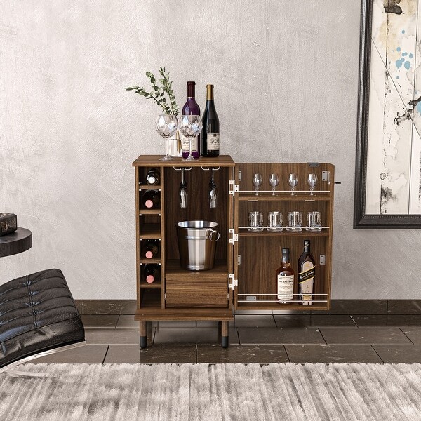 Boahaus Wrexham Expandable Bar 01 Door Wine Racks 01 Drawer