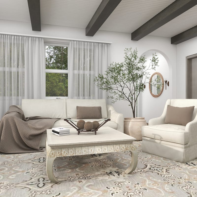 Tempered Glass Kitchen Serving Bowl with Brown Metal Base - Clear - Roche River Decor