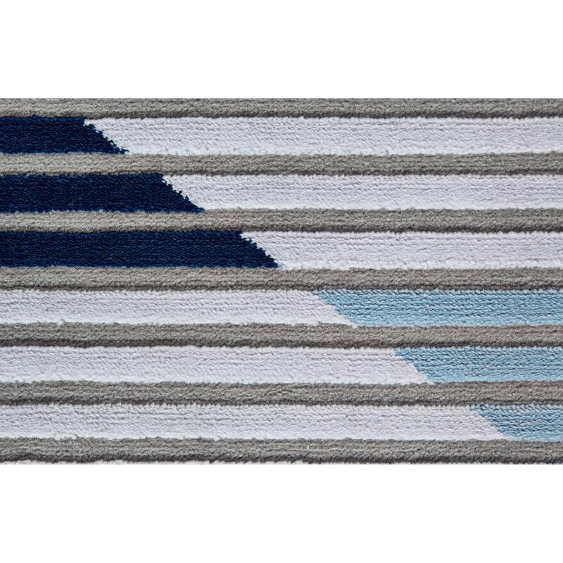 Crowford Sunburst High-Low Rug, Gold/White, Area Rug