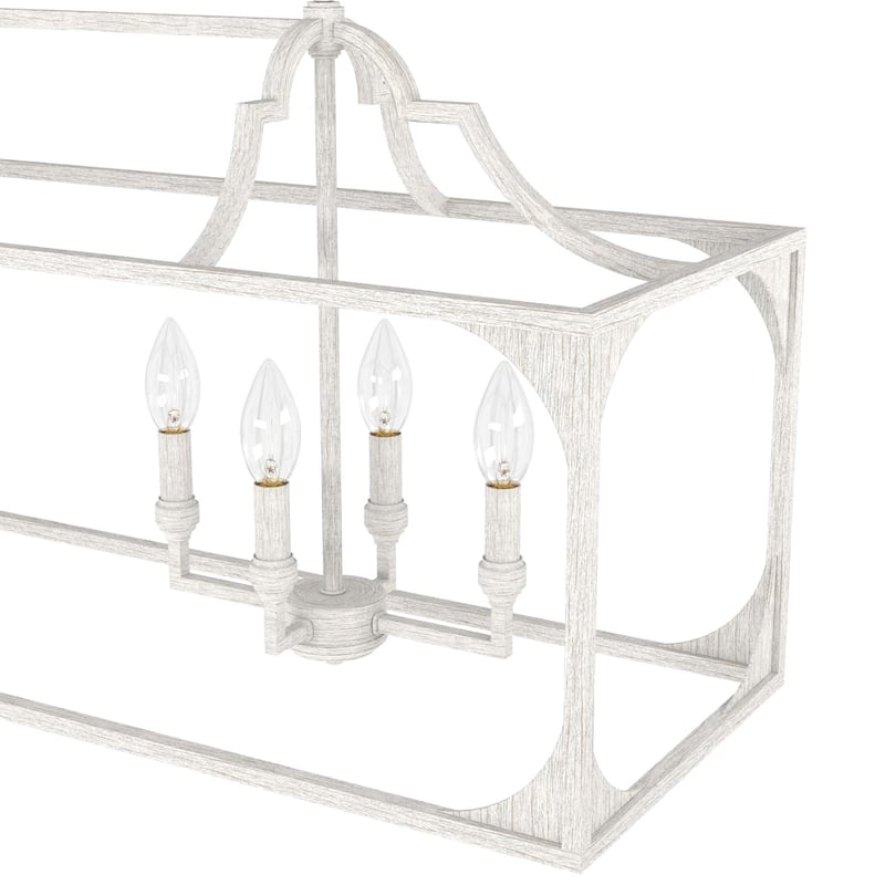 Hunter Highland Hill 8-Light Linear Chandelier - Dining Room Table - Farmhouse, Rustic