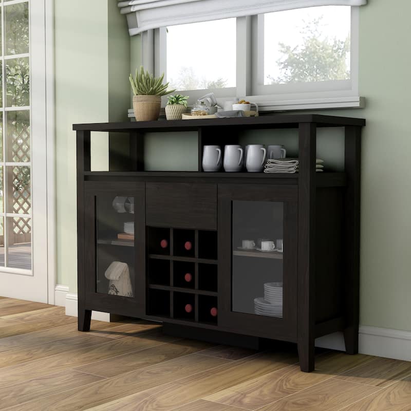 DH BASIC Transitional Espresso 9-bottle Storage Buffet by Denhour