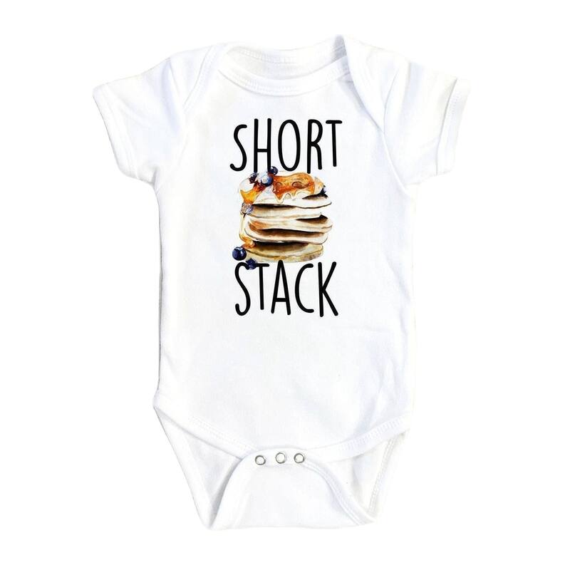 Pancake - Baby Boy Girl Clothes Infant Bodysuit Funny Cute Newborn A2 - White - Newborn