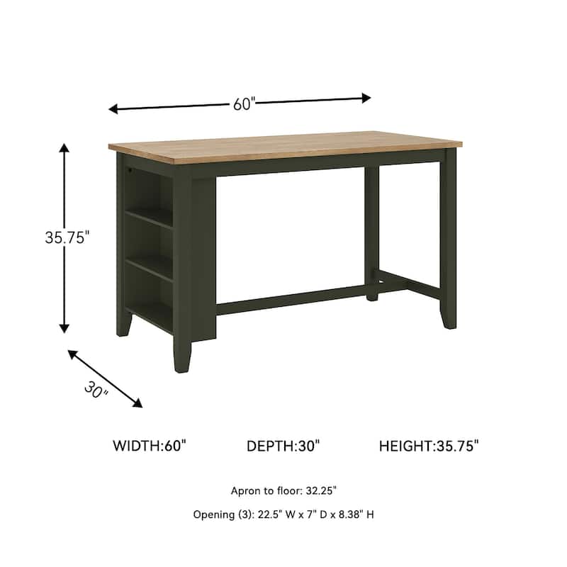 Signature Design by Ashley Gesthaven Counter Height Dining Table - 60" W x 30" D x 36" H