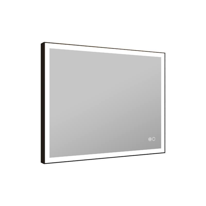 Wall Mounted Bathroom Framed LED Mirror With Dimmable Light Touch Sensor And Memory Function, Anti- Fog