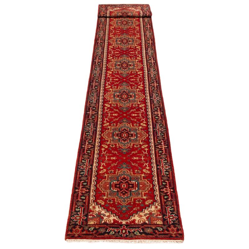 ECARPETGALLERY Hand-knotted Serapi Heritage Red Wool Rug - 2'6 x 19'7