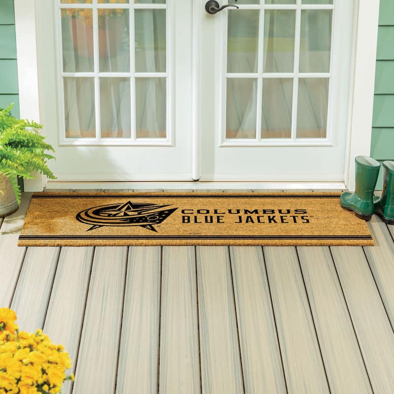 Columbus Blue Jackets Monochrome Indoor/Outdoor Coir Door Mat
