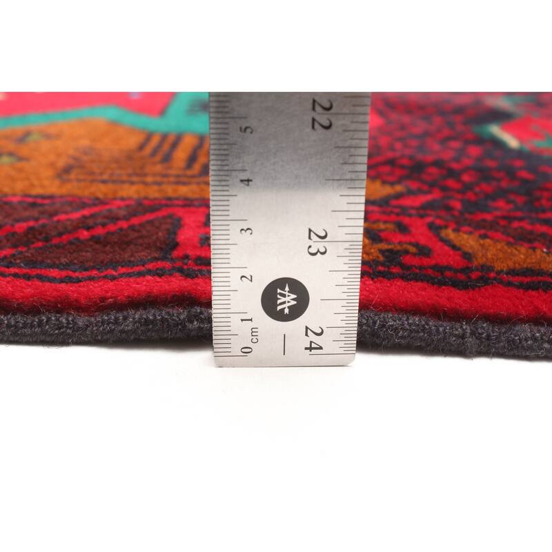 ECARPETGALLERY Hand-knotted Teimani Red Wool Rug - 2'9 x 4'9