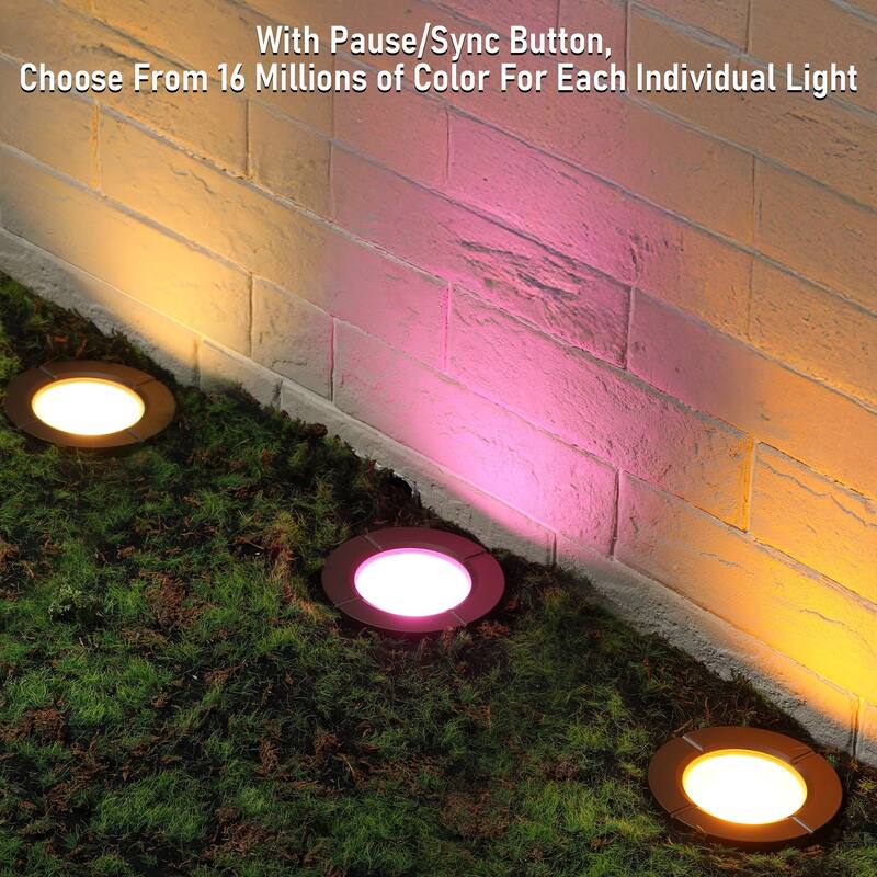 Alter-Link Low Voltage Smart RGBCW Well Lights with Bi-Flow Controller - 6 pack