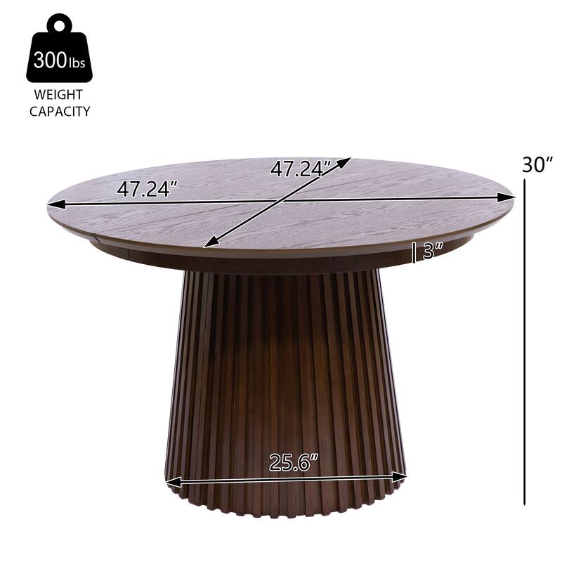 Christopher Knight Home - Camden Modern Expandable Oval Dining Table Base with Fluted Pedestal Design