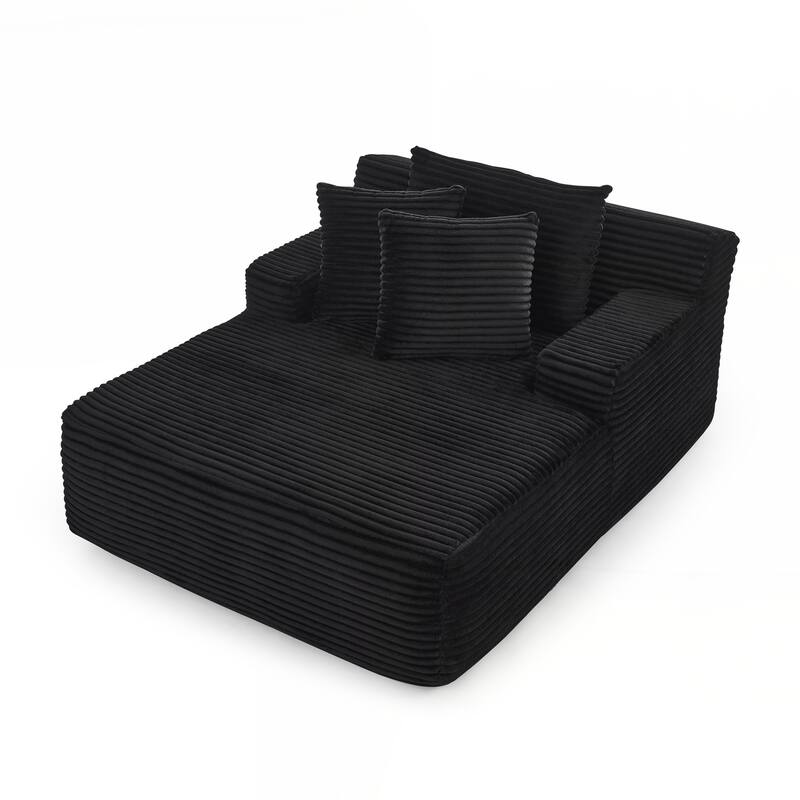 Single Lazy Sofa Lounge Chair - Black