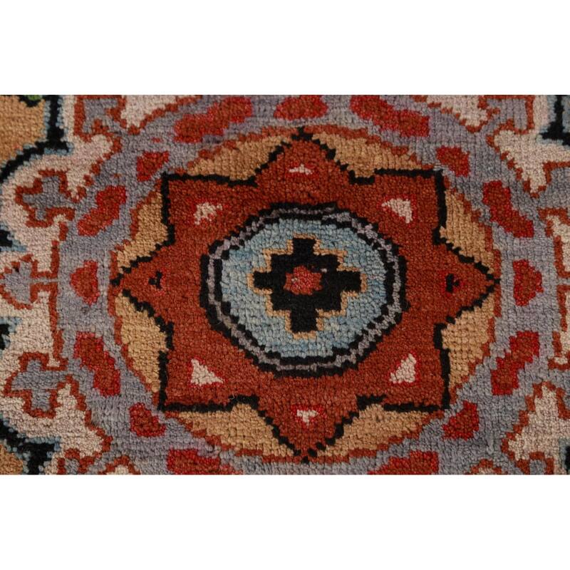 Red Heriz Serapi Indian Area Rug Handmade Wool Carpet - 8'0" x 9'9"