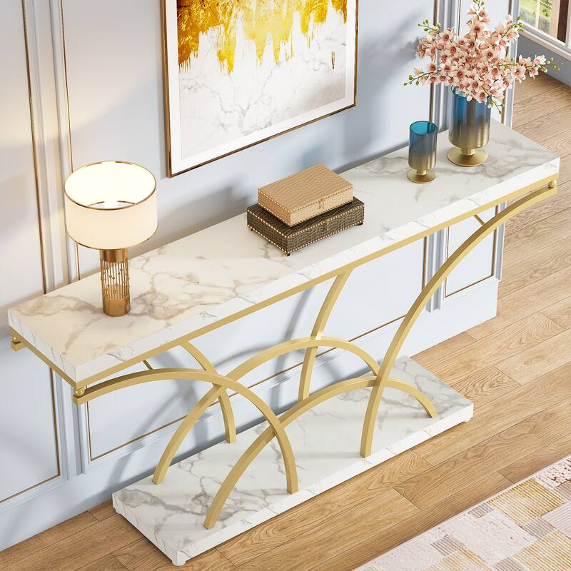 70.9 Inch Console Table Extra Long Narrow Sofa Couch Accent Table