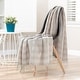 preview thumbnail 15 of 17, Chanasya Solid Plaid Pleated Acrylic Throw Blanket With Tassels